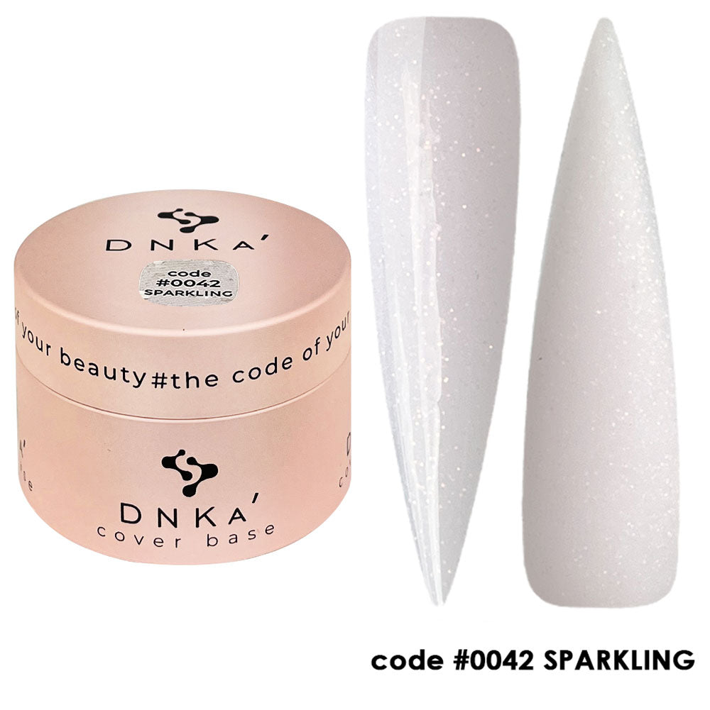 Цветна каучукова основа NEW FORMULA "DNKa" #0042 Sparkling – за нанасяне на гел лак