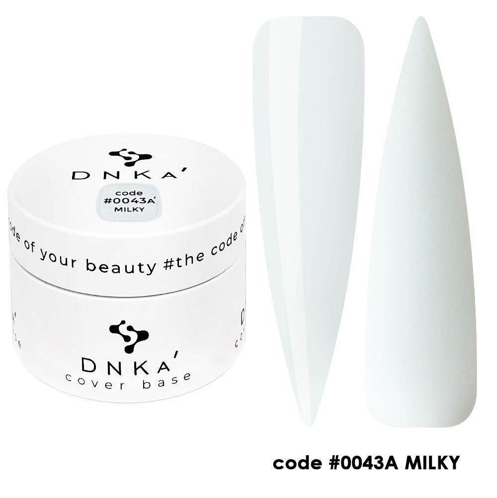 Цветна каучукова основа NEW FORMULA "DNKa" #0043A' Milky – за нанасяне на гел лак