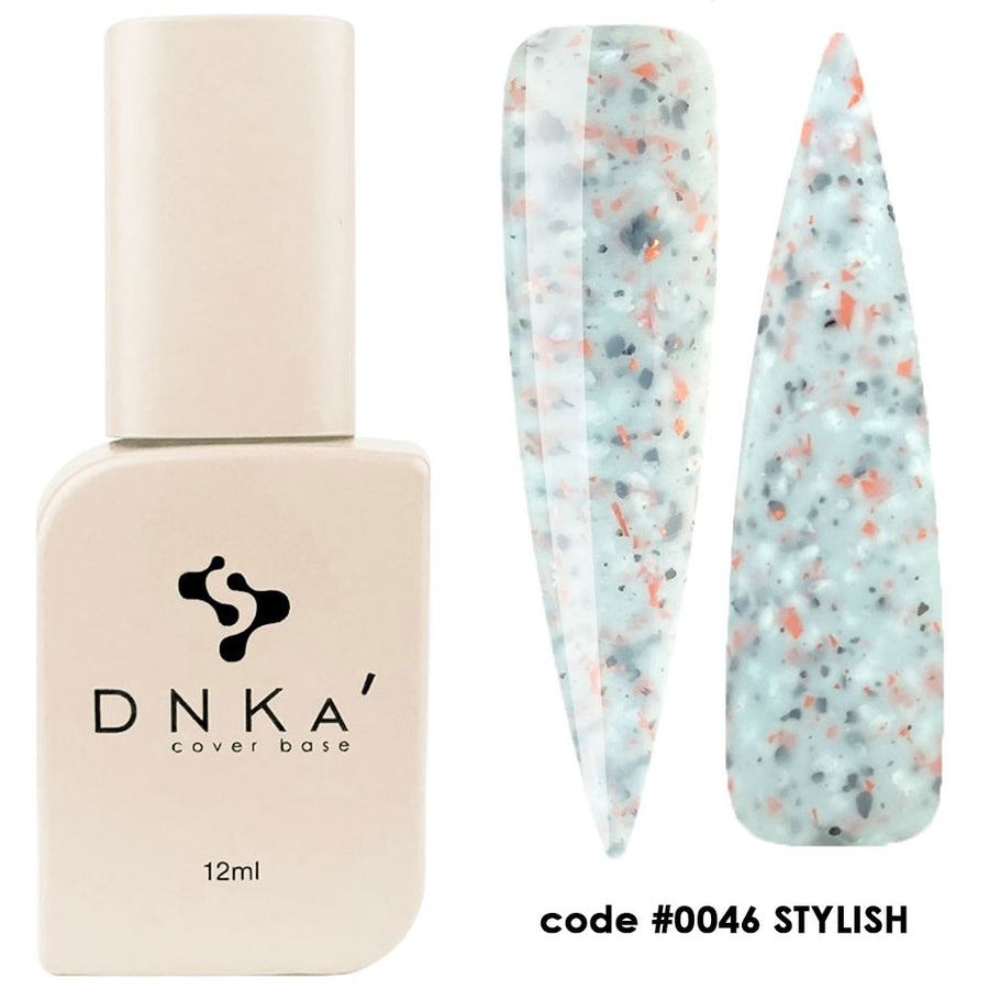 Цветна каучукова основа NEW FORMULA "DNKa" #0046 Stylish 12 ml – цветни основи от DNKa