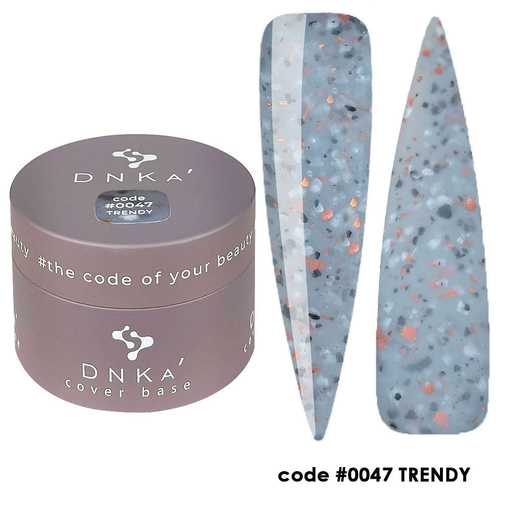 Цветна каучукова основа NEW FORMULA "DNKa" #0047 Trendy – за нанасяне на гел лак