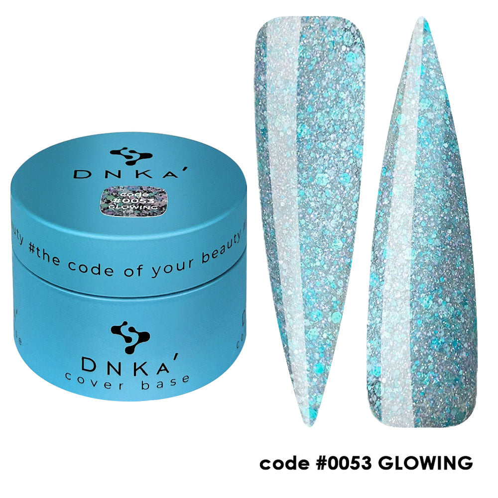 Цветна каучукова основа NEW FORMULA "DNKa" #0053 Glowing – за нанасяне на гел лак