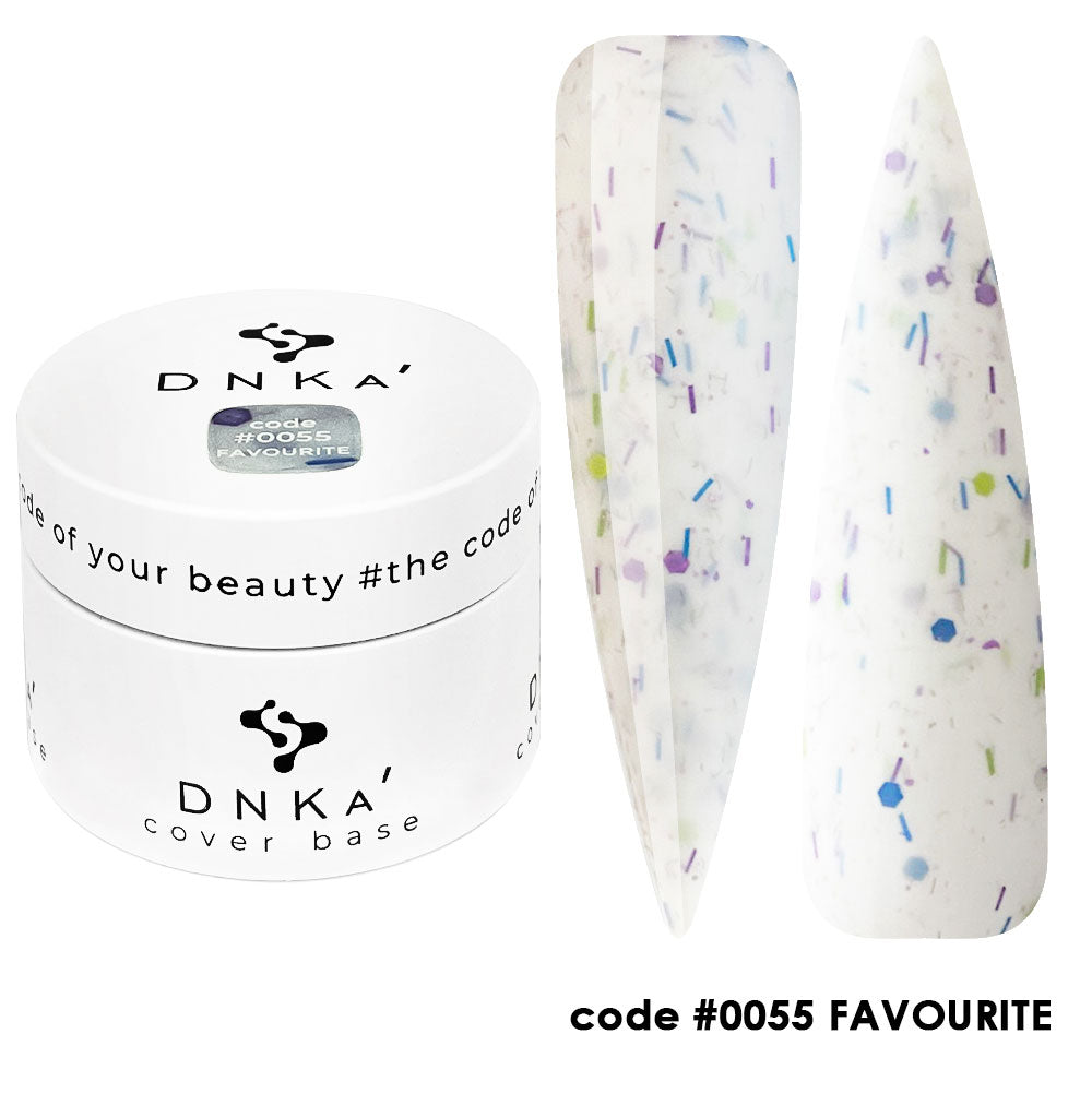 Цветна каучукова основа NEW FORMULA "DNKa" #0055 Favourite – за нанасяне на гел лак