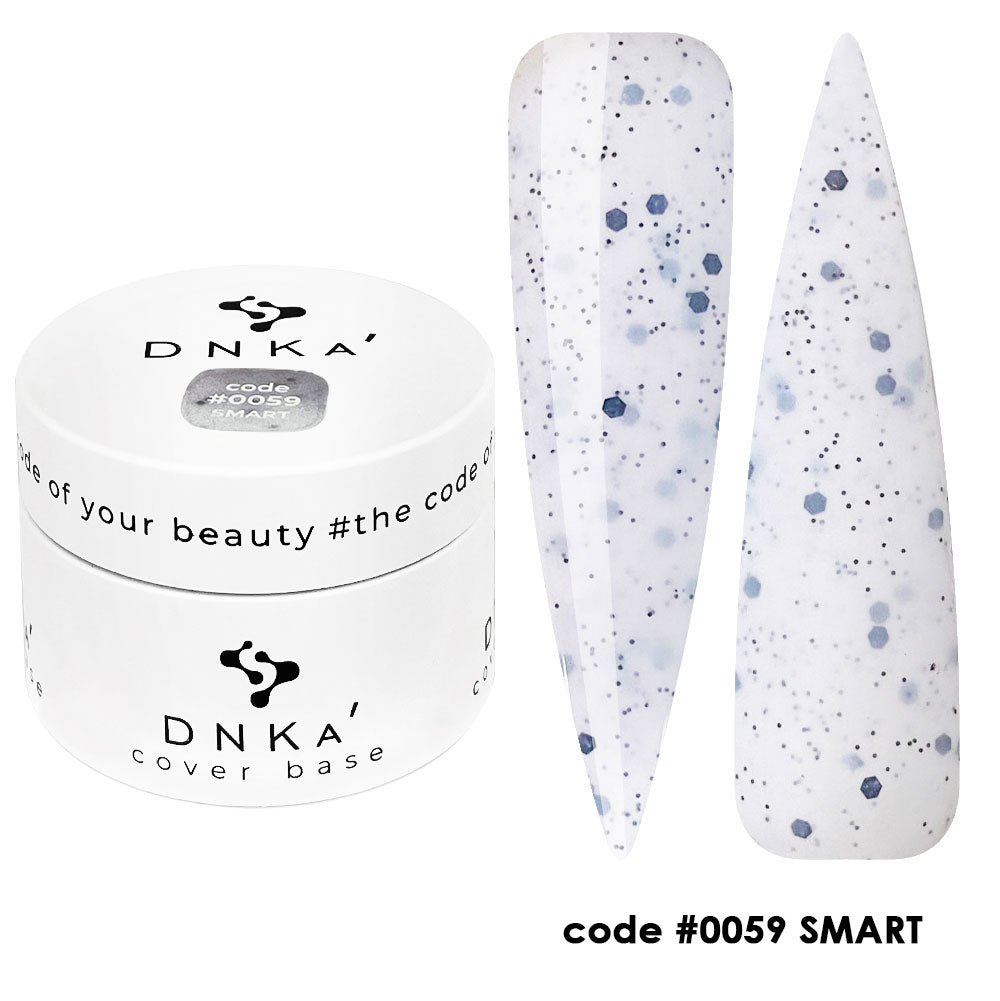 Цветна каучукова основа NEW FORMULA "DNKa" #0059 Smart – с блестящи частици