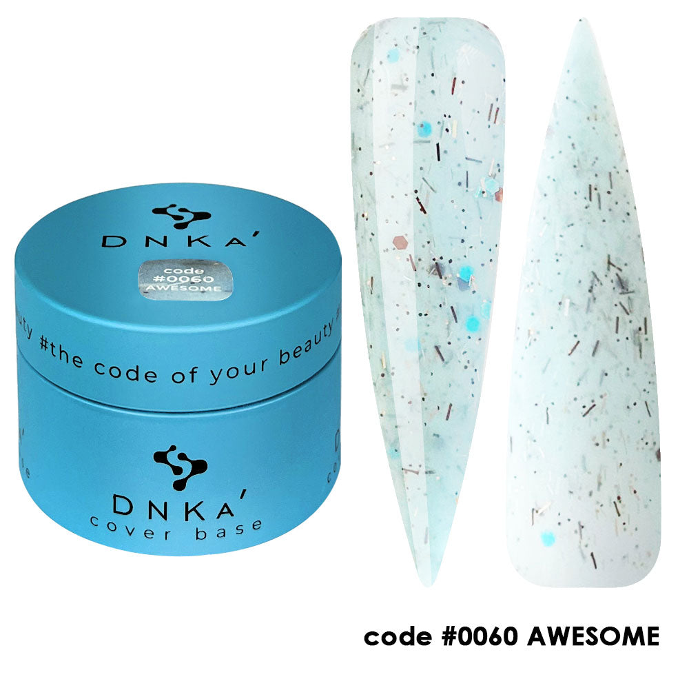 Цветна каучукова основа NEW FORMULA "DNKa" #0060 Awesome – с блестящи частици