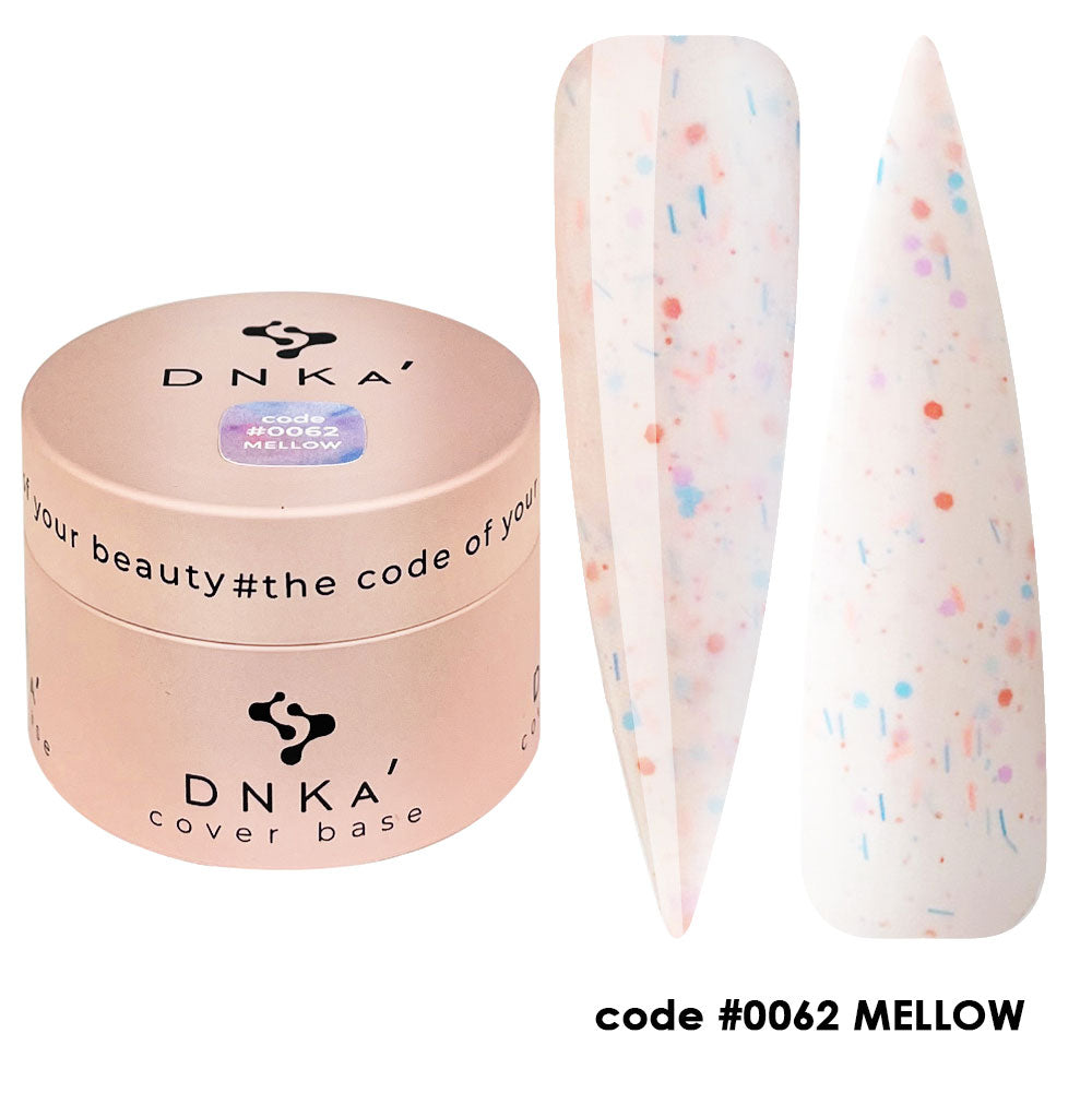 Цветна каучукова основа NEW FORMULA "DNKa" #0062 Mellow – за нанасяне на гел лак