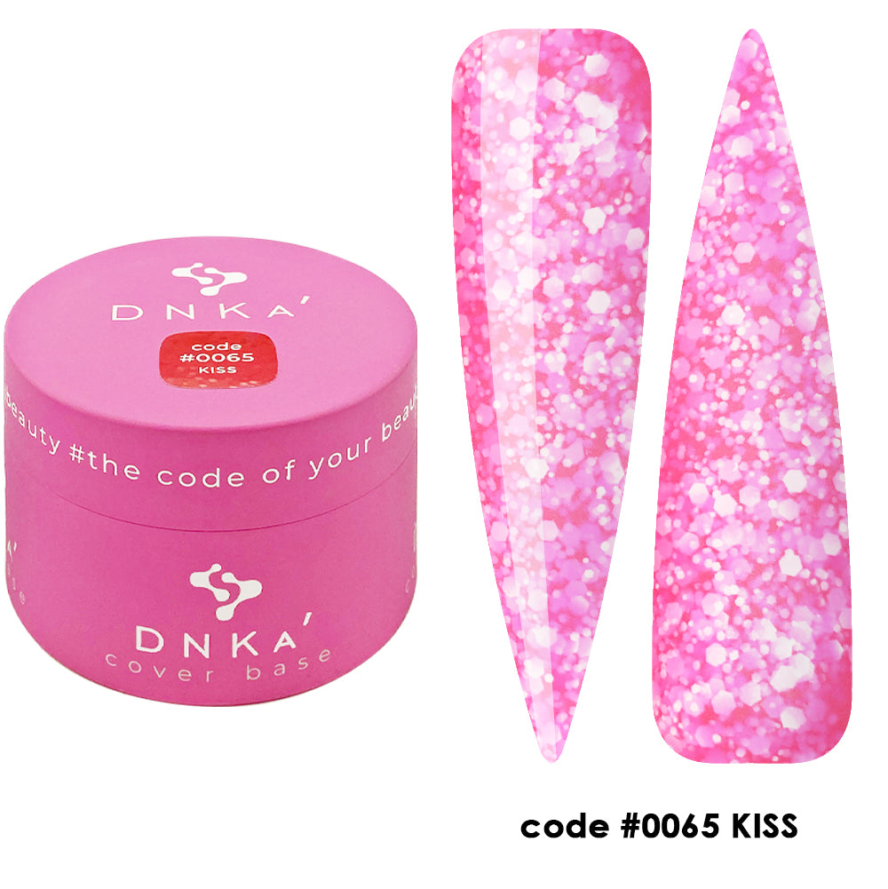 Цветна каучукова основа NEW FORMULA "DNKa" #0065 Kiss – с блестящи частици