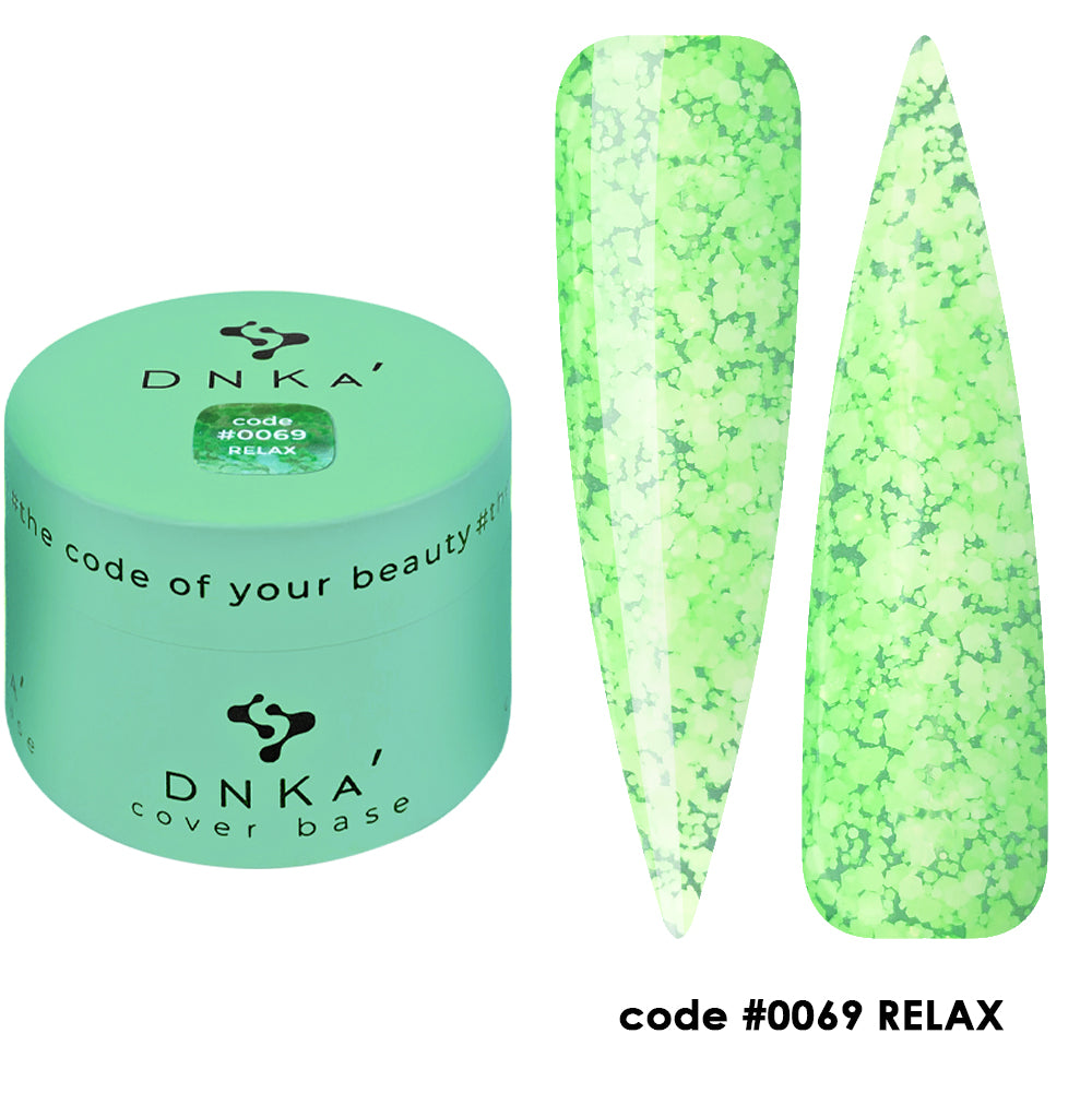 Цветна каучукова основа NEW FORMULA "DNKa" #0069 Relax – за нанасяне на гел лак