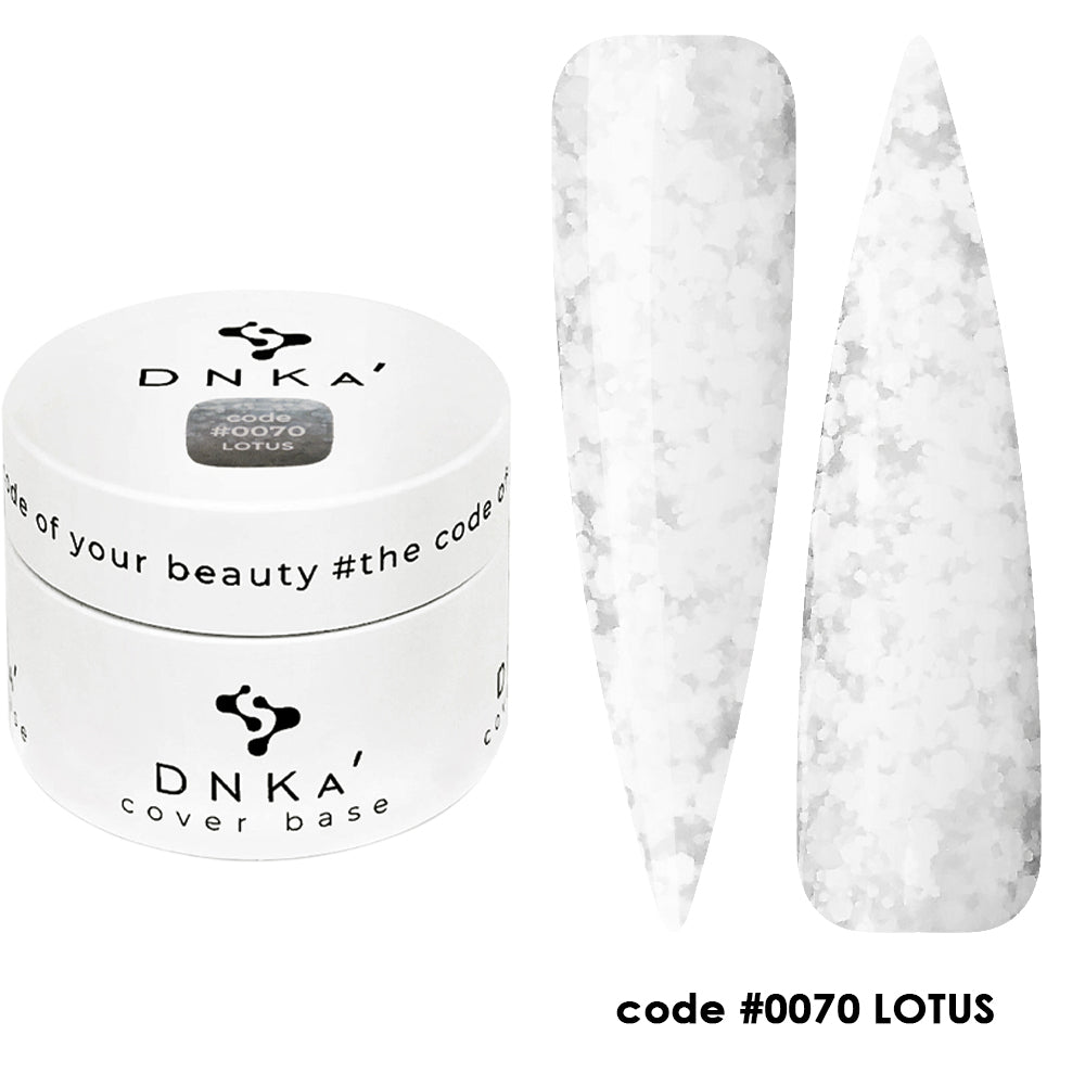 Цветна каучукова основа NEW FORMULA "DNKa" #0070 Lotus – за нанасяне на гел лак