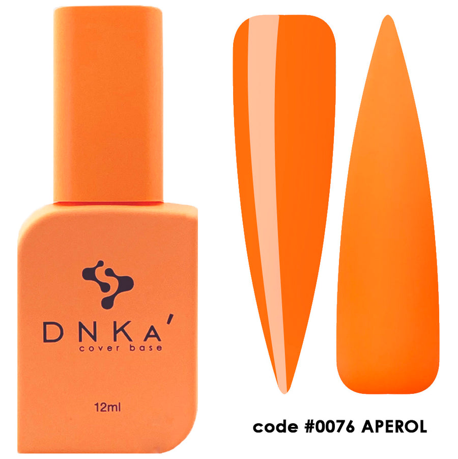 Цветна каучукова основа NEW FORMULA "DNKa" #0076 Tangerine 12 ml – цветни основи от DNKa