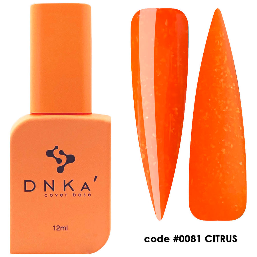 Цветна каучукова основа NEW FORMULA "DNKa" #0081 Citrus 12 ml – цветни основи от DNKa