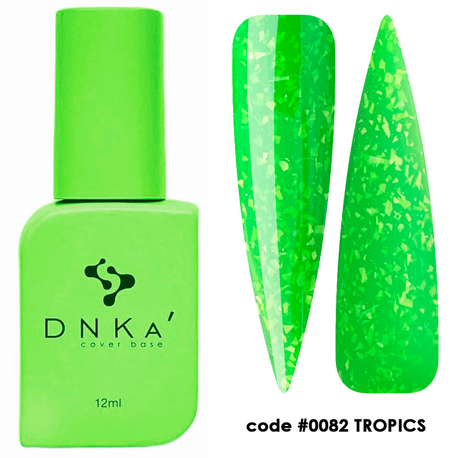 Цветна каучукова основа NEW FORMULA "DNKa" #0082 Tropics 12 ml – цветни основи от DNKa