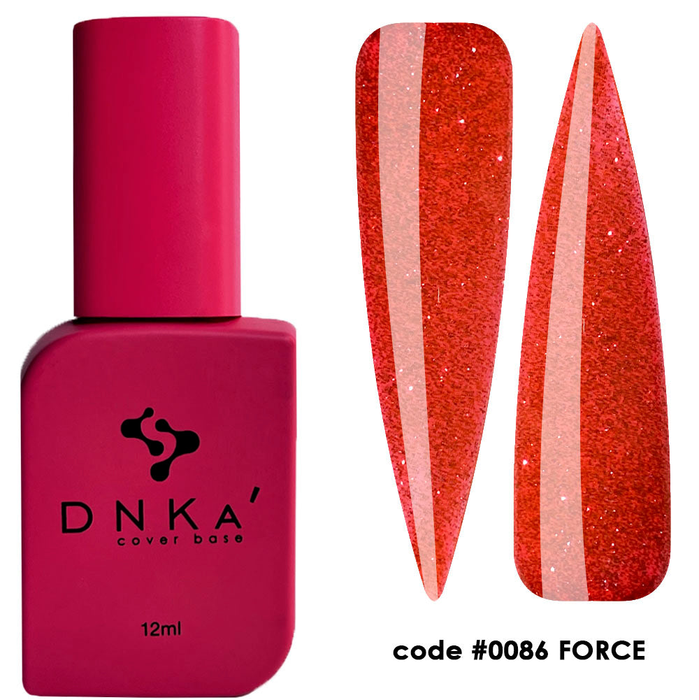 Цветна каучукова основа NEW FORMULA "DNKa" #0086 Force 12 ml – цветни основи от DNKa