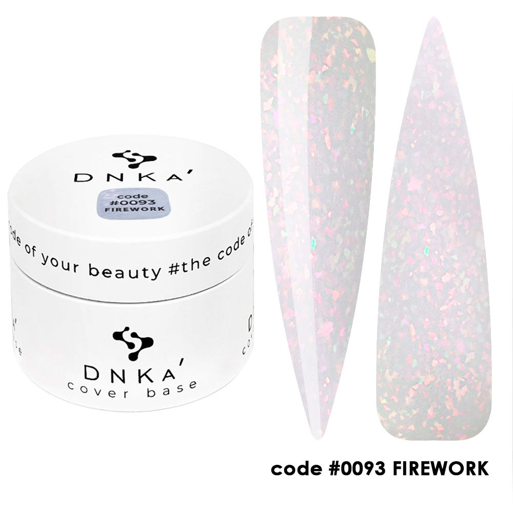 Цветна каучукова основа NEW FORMULA "DNKa" #0093 Firework – с блестящи частици