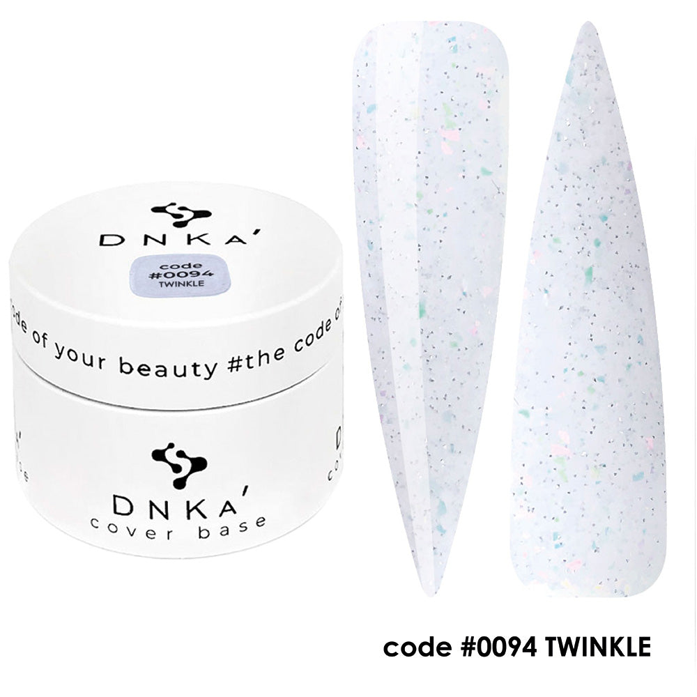 Цветна каучукова основа NEW FORMULA "DNKa" #0094 Twinkle – с блестящи частици