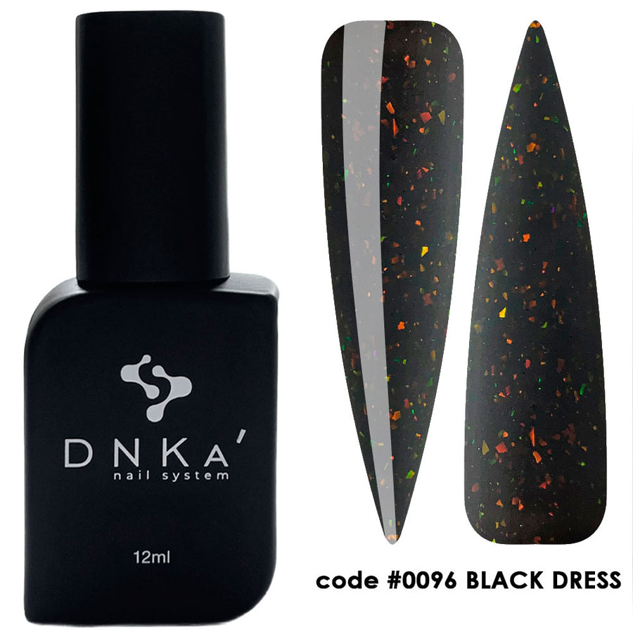 Цветна каучукова основа NEW FORMULA "DNKa" #0096 Black Dress 12 ml – цветни основи от DNKa