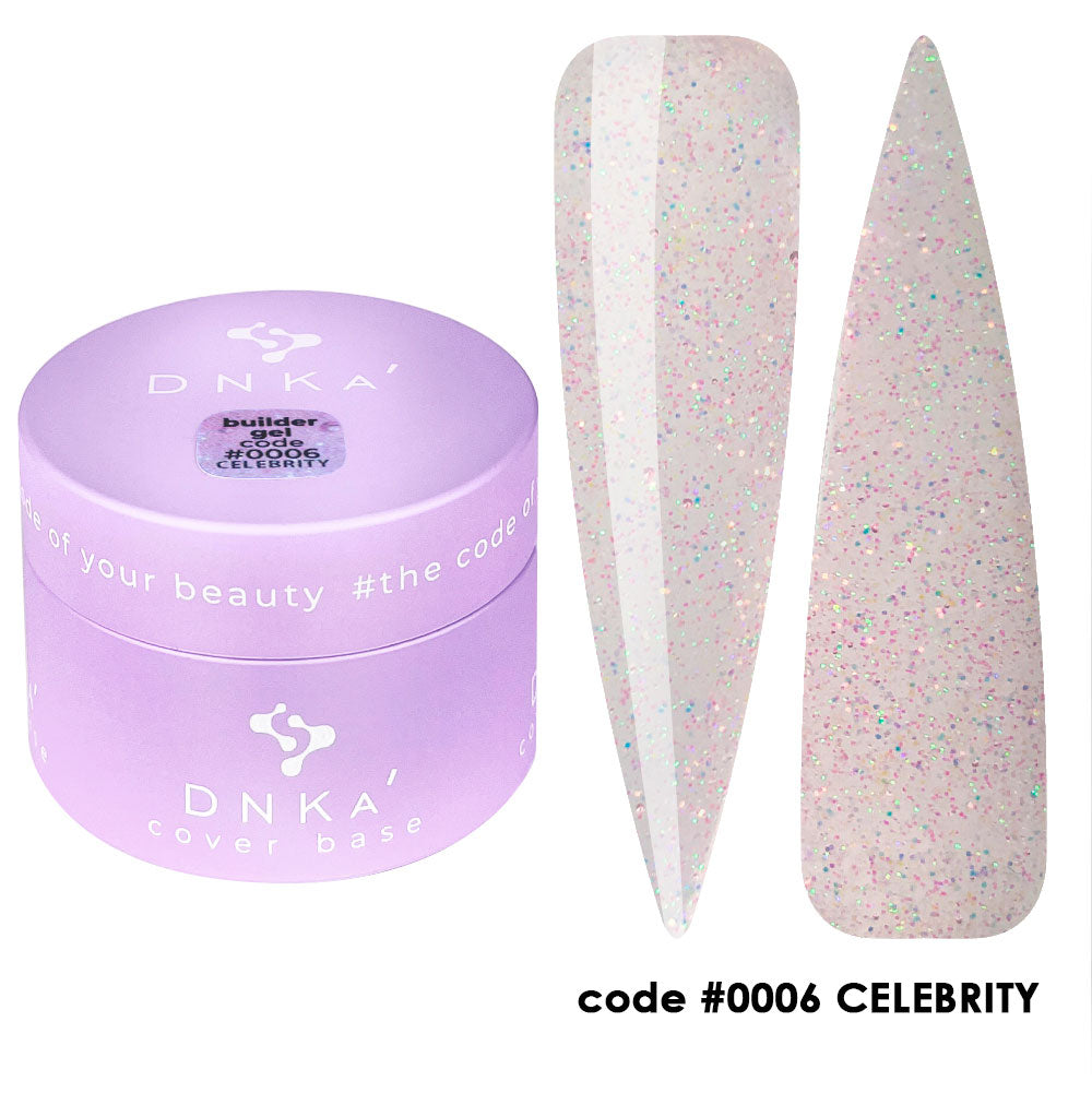 Гел за изграждане NEW FORMULA "DNKa" #0006 Celebrity 30 ml – с блясък