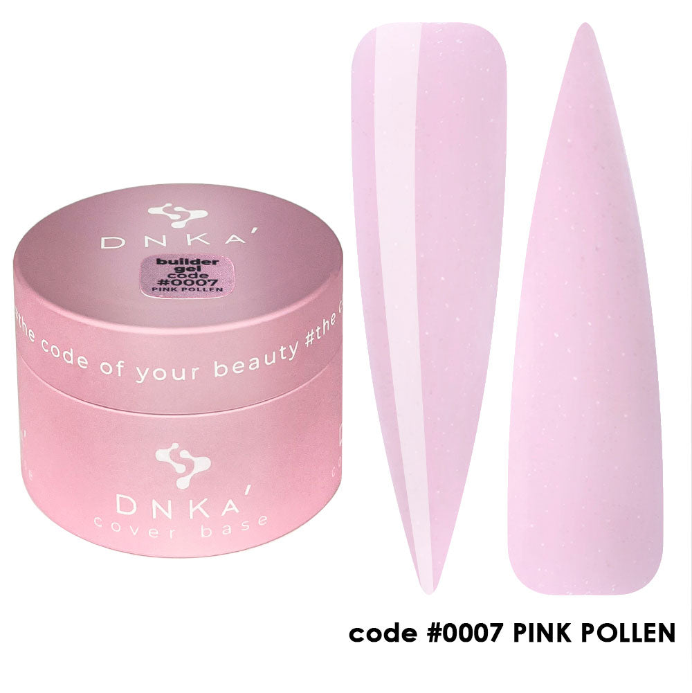 Гел за изграждане NEW FORMULA "DNKa" #0007 Pink Pollen 30 ml – с блясък
