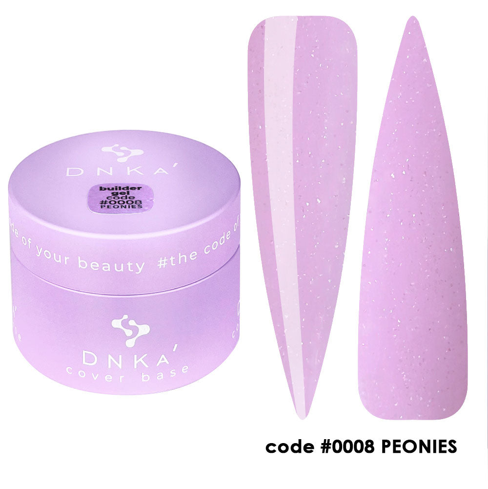 Гел за изграждане NEW FORMULA "DNKa" #0008 Peonies 30 ml – с блясък