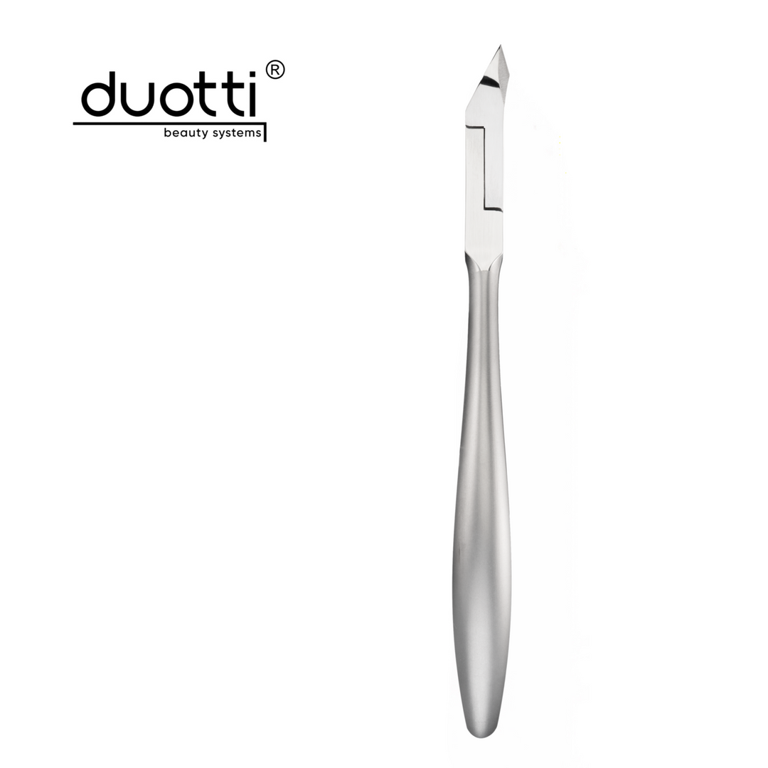 Професионални клещи за кожички Duotti PREMIUM 01, огледално полирани, L-113 mm, остриета 5 mm – за обработка на кожички