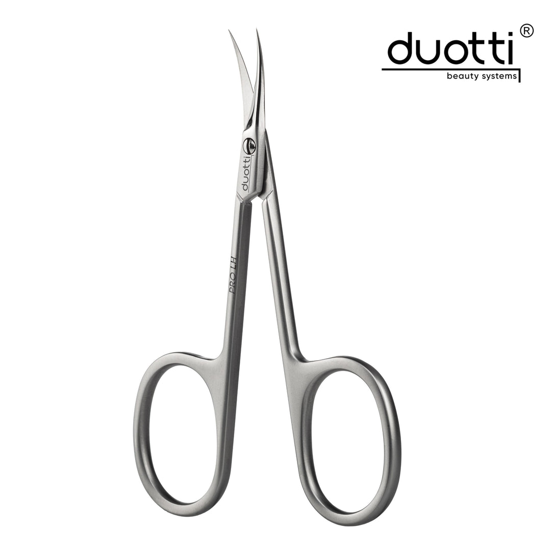 Професионална ножица за кожички Duotti за левичари PRO LH, матирана, L-90 mm, остриета 17 mm – от категория Инструменти за маникюр