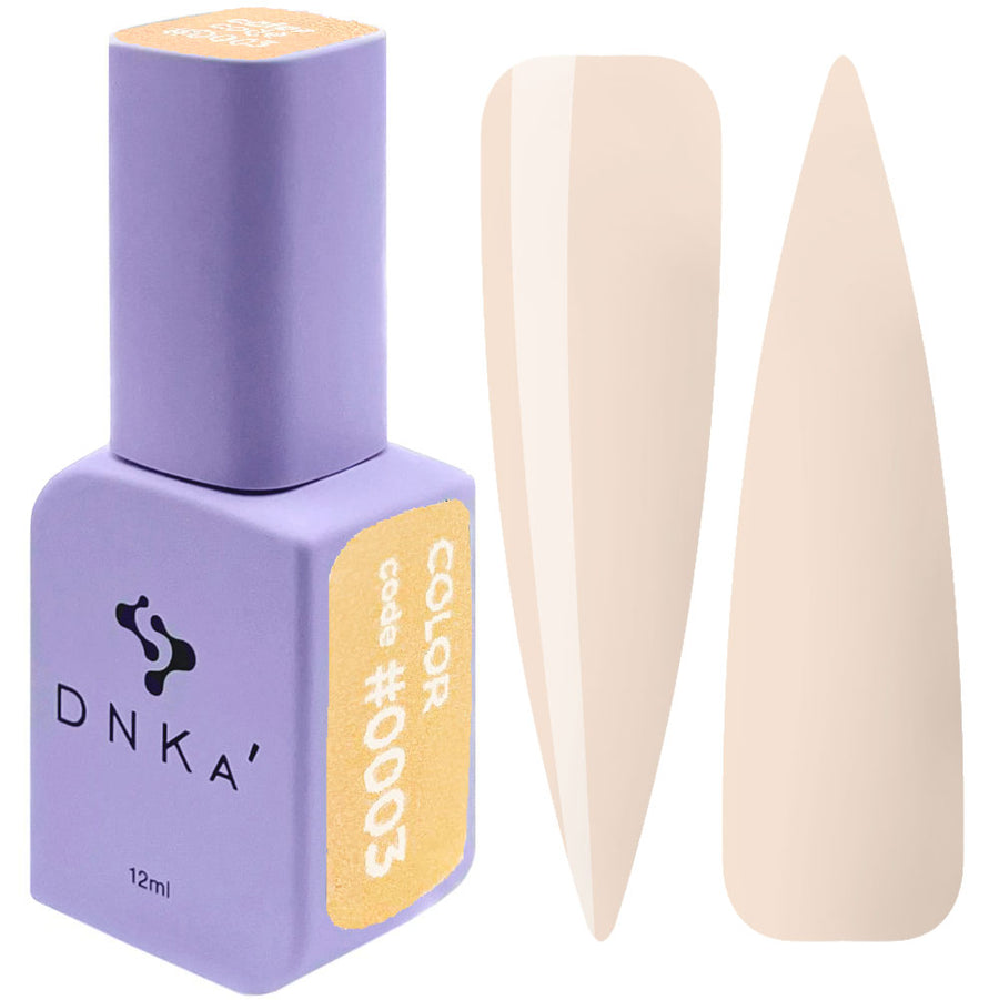 Гел лак "DNKa" #0003 12 ml – бял нюанс