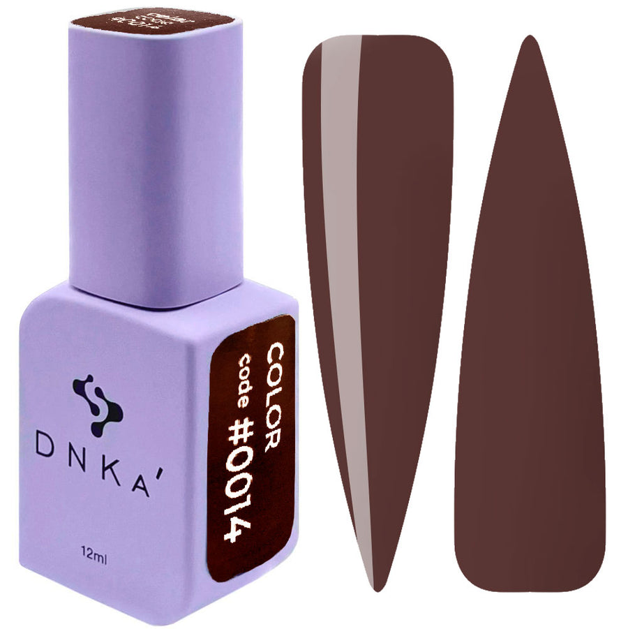 Гел лак "DNKa" #0014 12 ml – кафяв нюанс