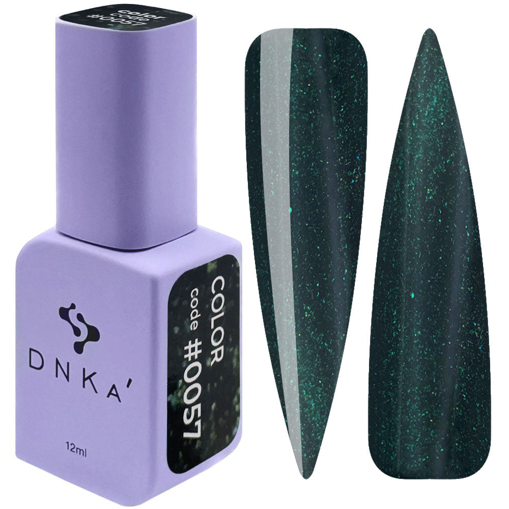 Гел лак "DNKa" #0057 12 ml – зелен нюанс