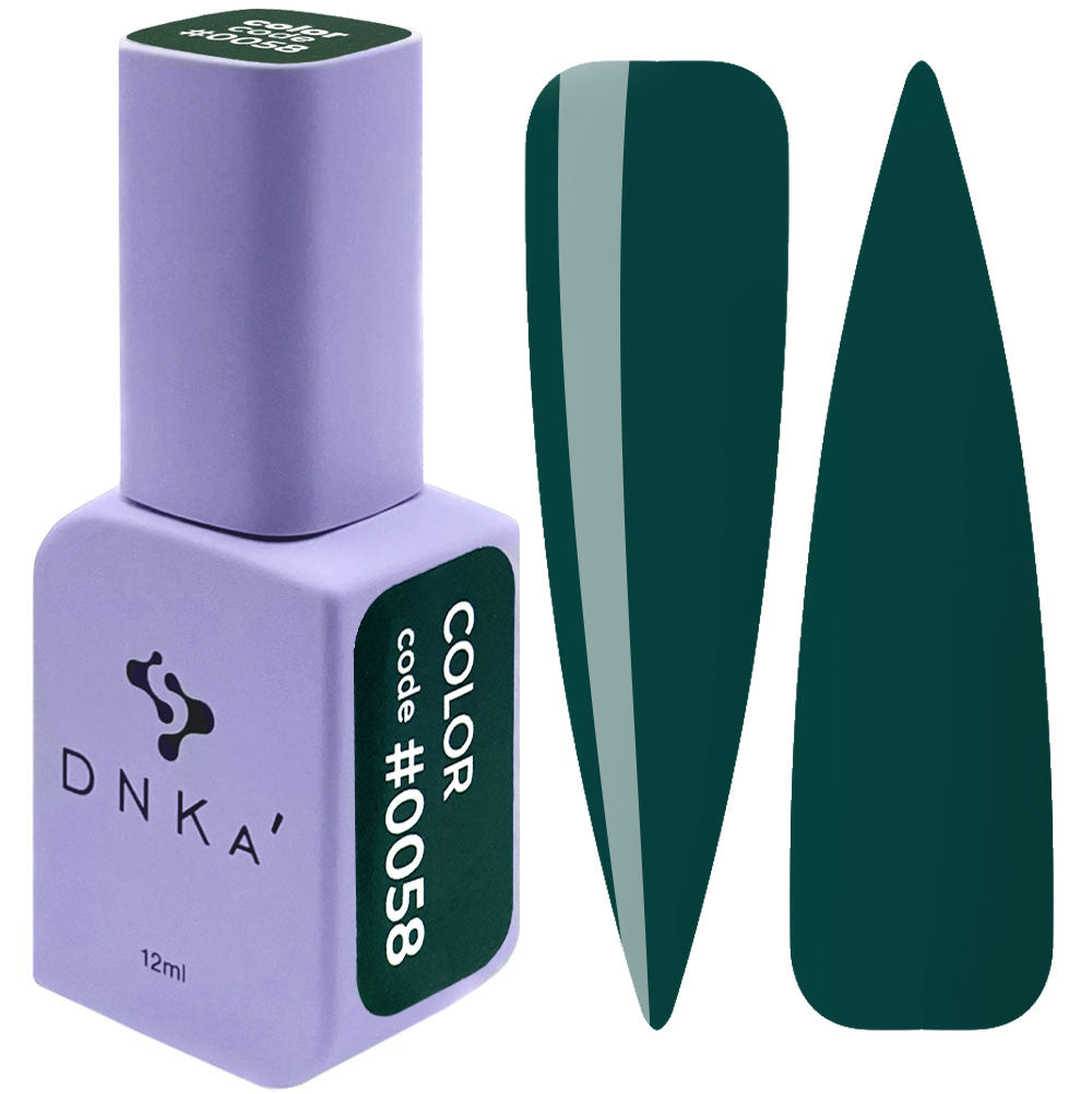 Гел лак "DNKa" #0058 12 ml – зелен нюанс