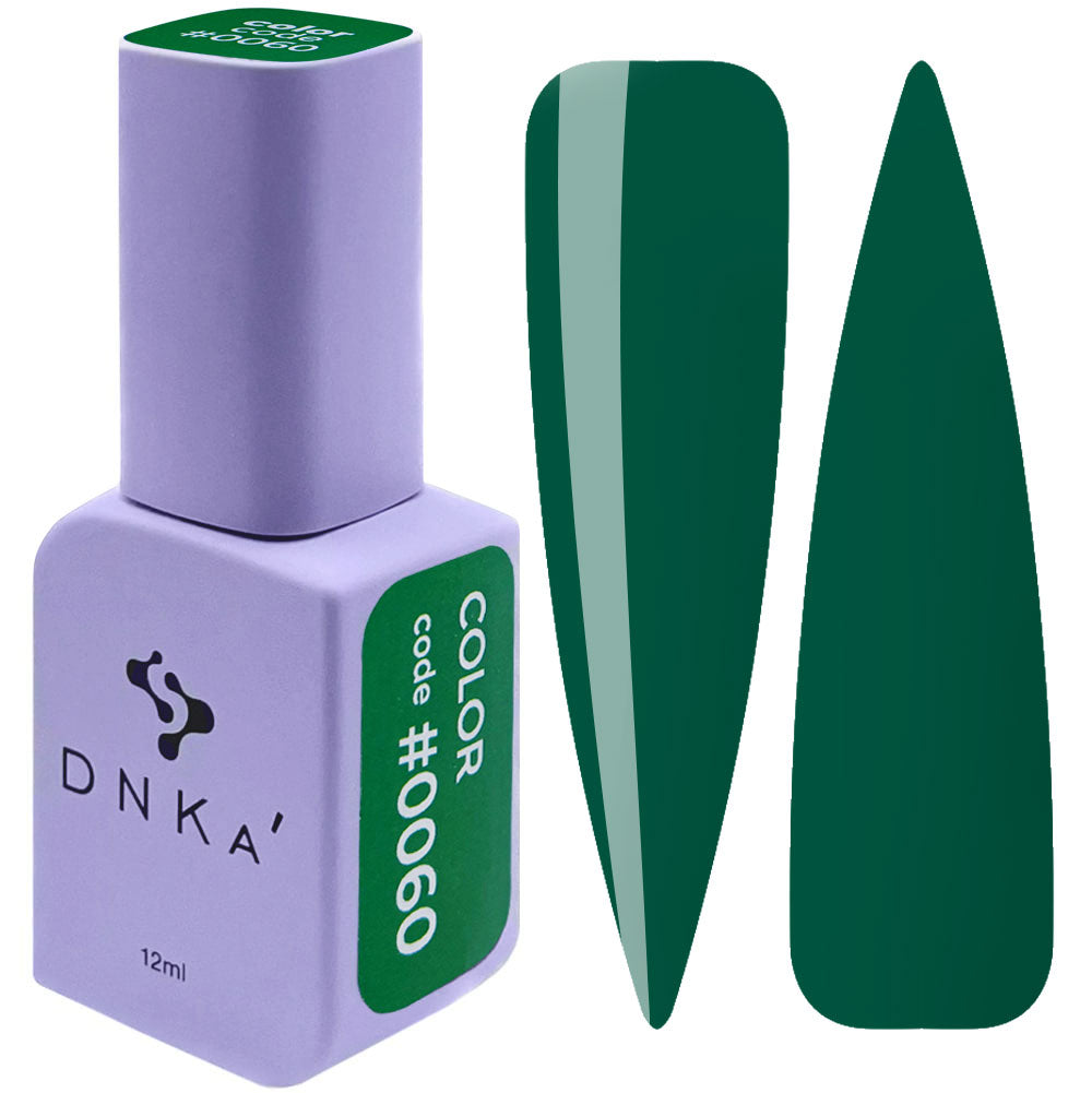 Гел лак "DNKa" #0060 12 ml – зелен нюанс