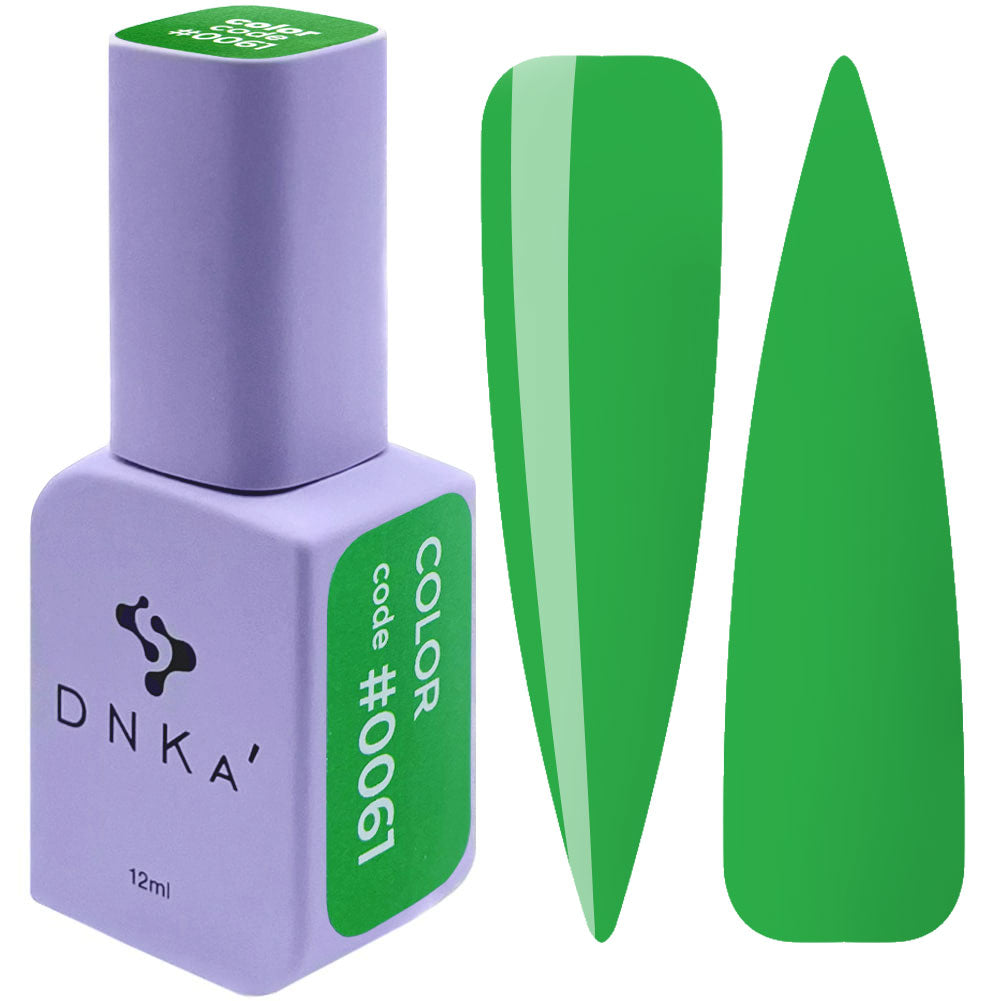 Гел лак "DNKa" #0061 12 ml – зелен нюанс