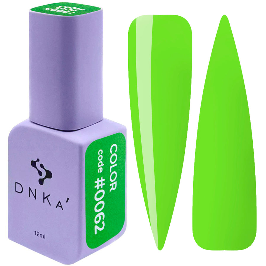 Гел лак "DNKa" #0062 12 ml – зелен нюанс