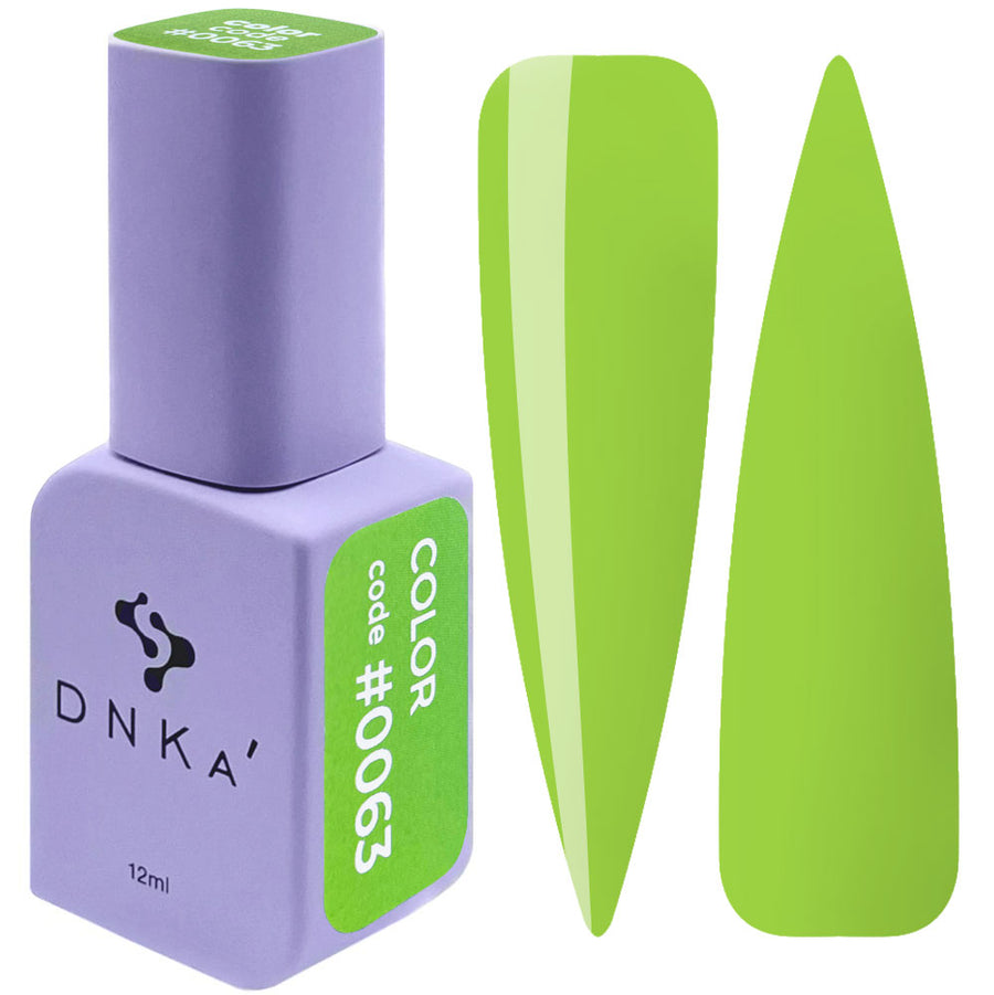 Гел лак "DNKa" #0063 12 ml – зелен нюанс