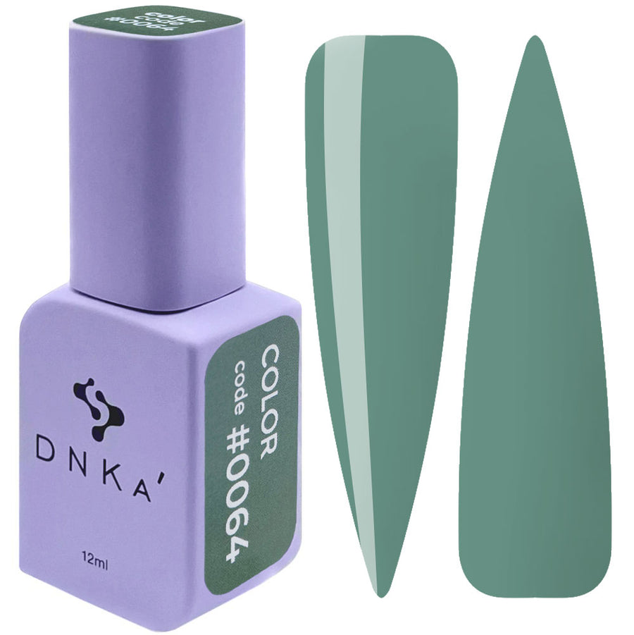 Гел лак "DNKa" #0064 12 ml – зелен нюанс