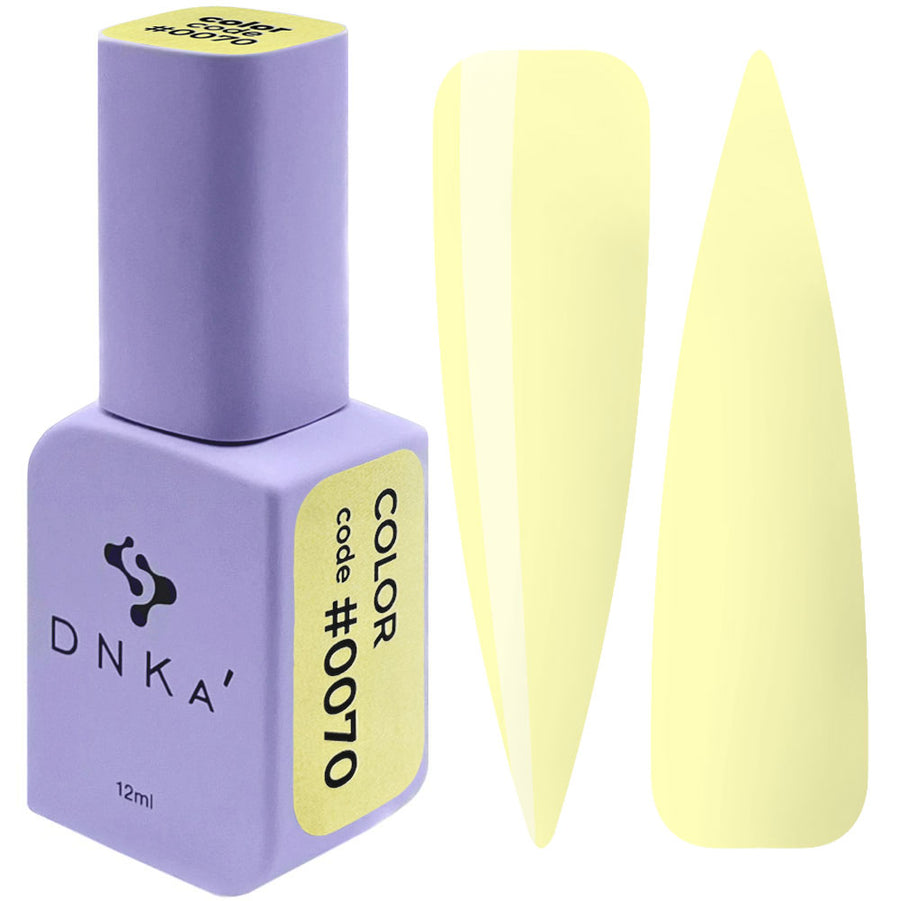 Гел лак "DNKa" #0070 12 ml – жълт нюанс