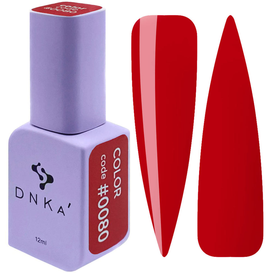Гел лак "DNKa" #0080 12 ml – червен нюанс