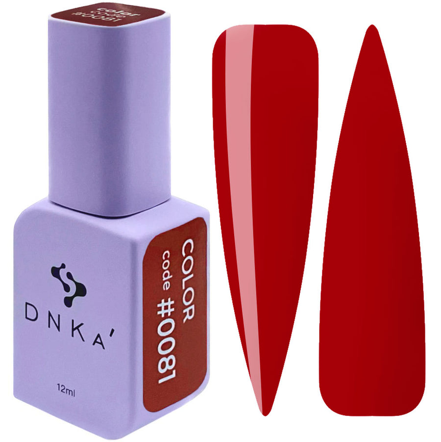 Гел лак "DNKa" #0081 12 ml – червен нюанс