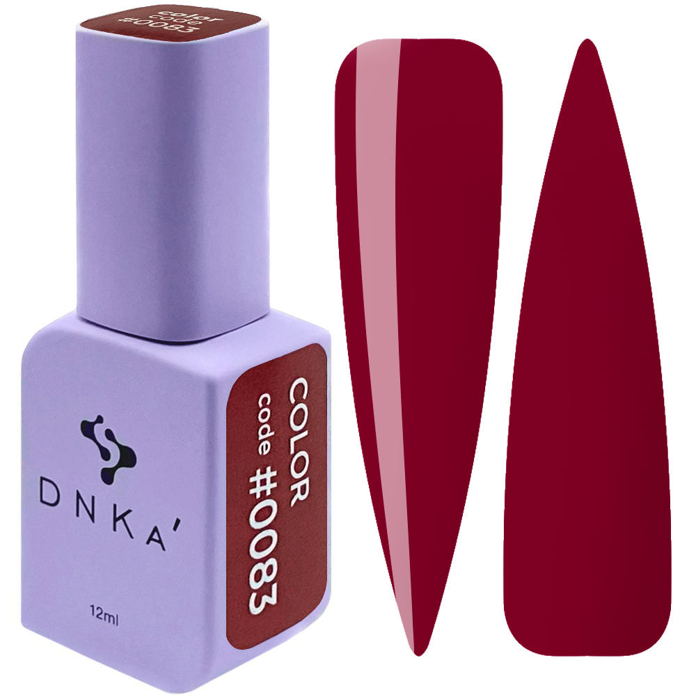 Гел лак "DNKa" #0083 12 ml – червен нюанс