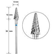 Duotti carbide tip - cone - blue markings - ⌀ 6 mm