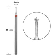 Duotti Carbide Tip - Micro-Ball - Red Groove - ⌀ 1 mm