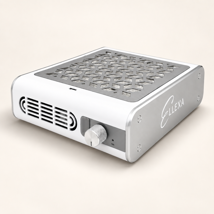 Професионален прахоуловител ELLEXA 65W с метална решетка за маникюр