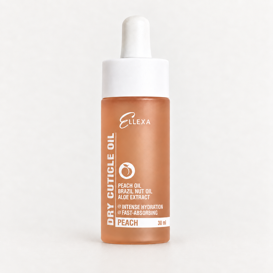 Сухо олио за кутикули ELLEXA Peach 30 ml – масло от праскова, бразилски орех и алое