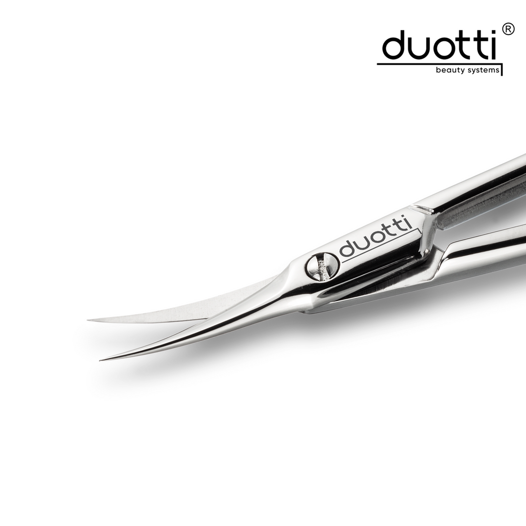 Професионална ножица за кожички Duotti ULTRA 01S, огледално полирана, L-90 mm, остриета 17 mm – от категория Инструменти за маникюр