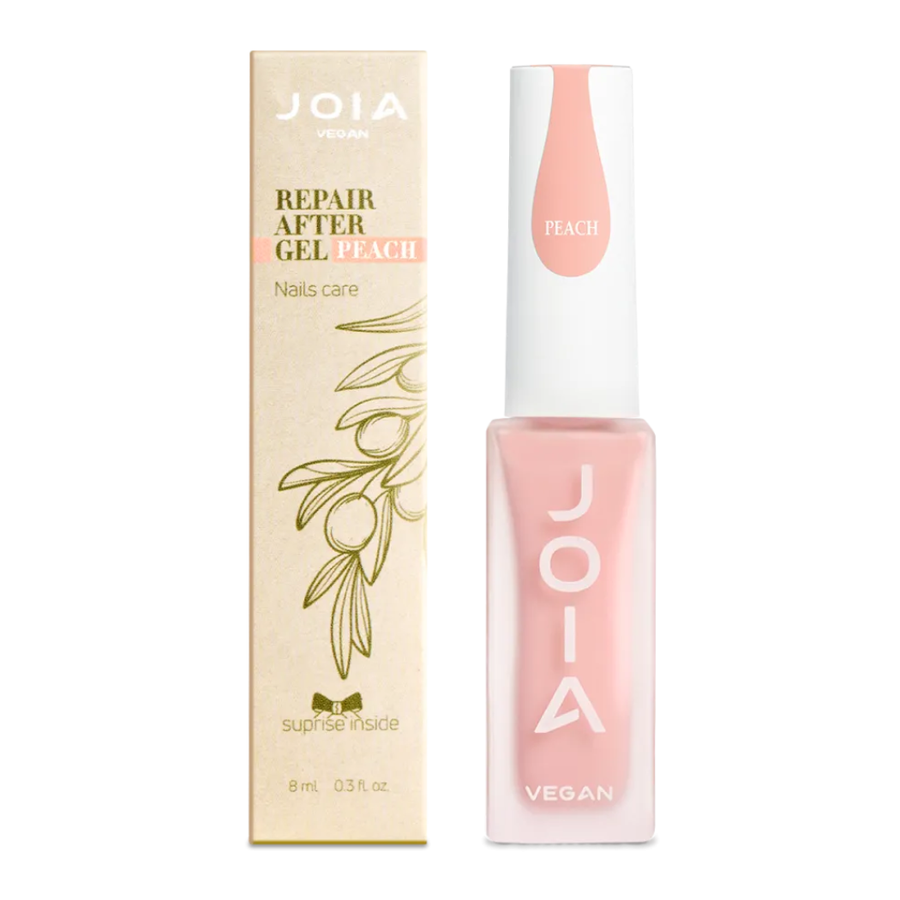 Комплекс за възстановяване на изтощени и тънки нокти Repair After Peach JOIA vegan 8 ml – опаковка 8 ml