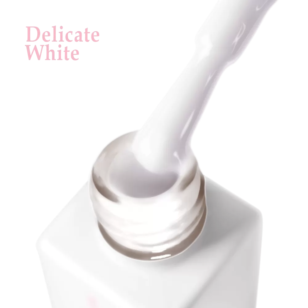 Течен гел JOIA vegan, Delicate White, 8 ml – за изграждане и укрепване
