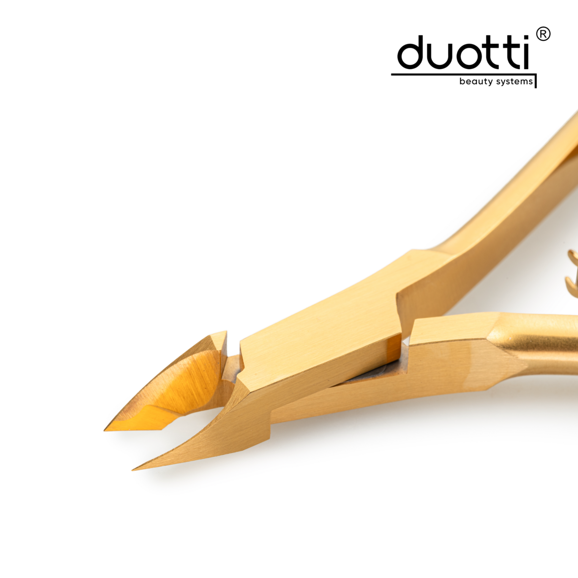 Професионални клещи за кожички Duotti PREMIUM 01, златно покритие, матирани, L-113 mm, остриета 5 mm