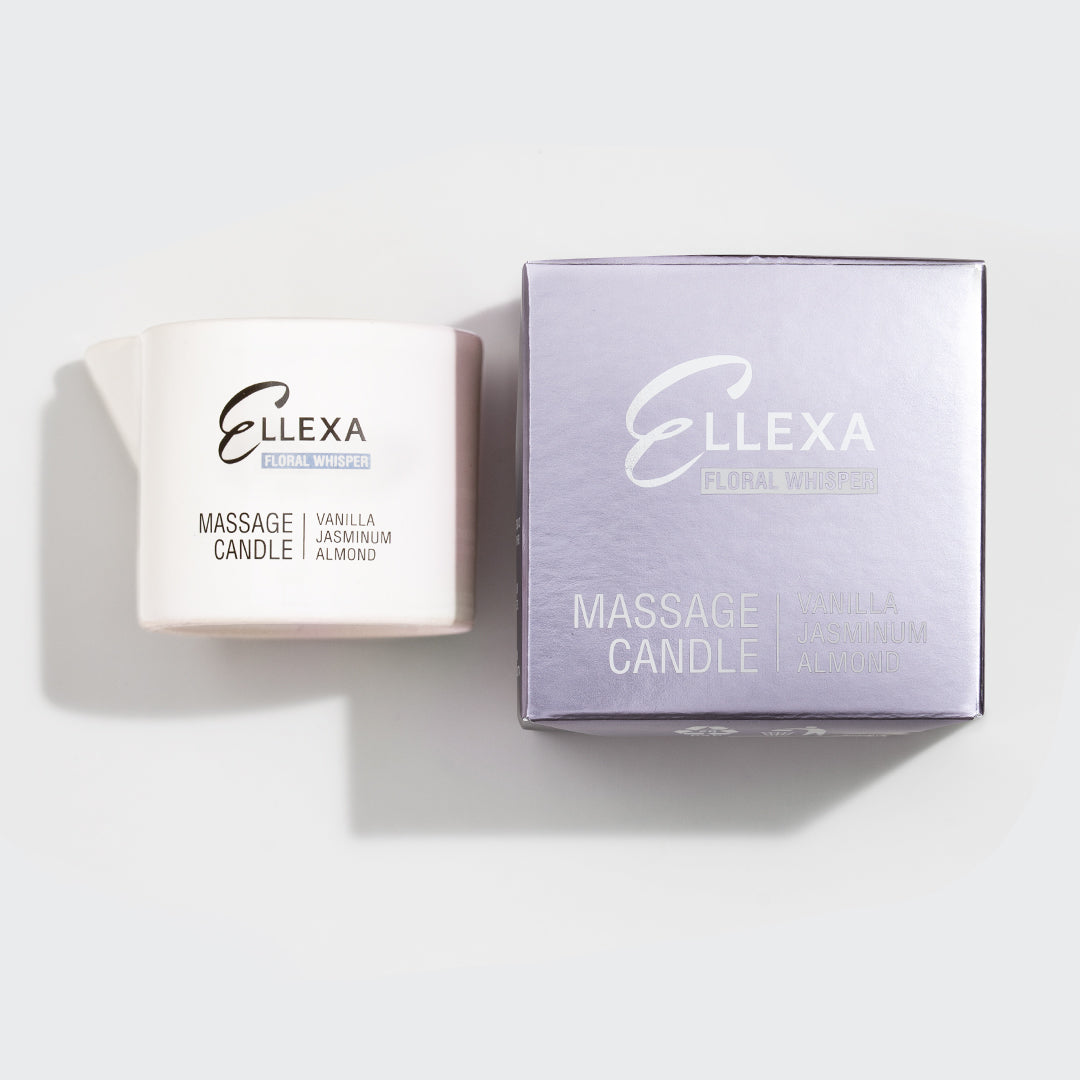 Масажна свещ ELLEXA FLORAL WHISPER – ванилия, жасмин, бадем