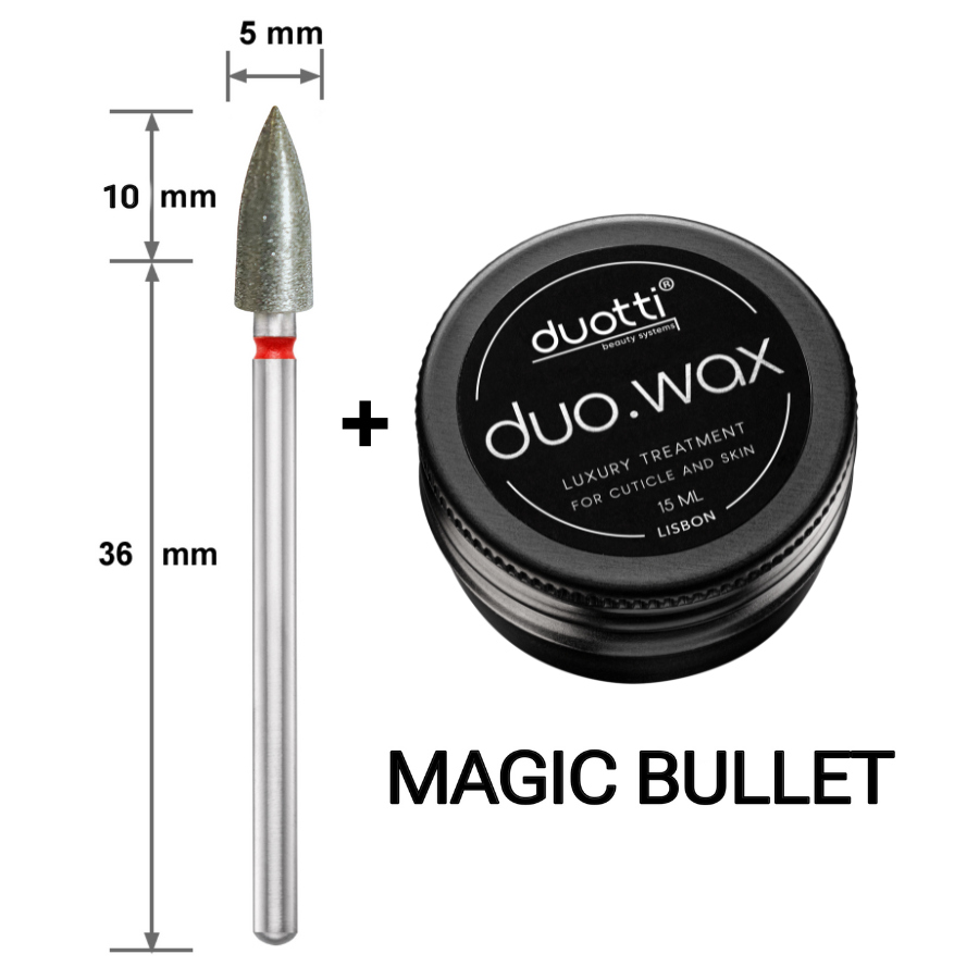 Комплект за полиране на кутикули DUOTTI DUO.WAX 15 ml + MAGIC BULLET