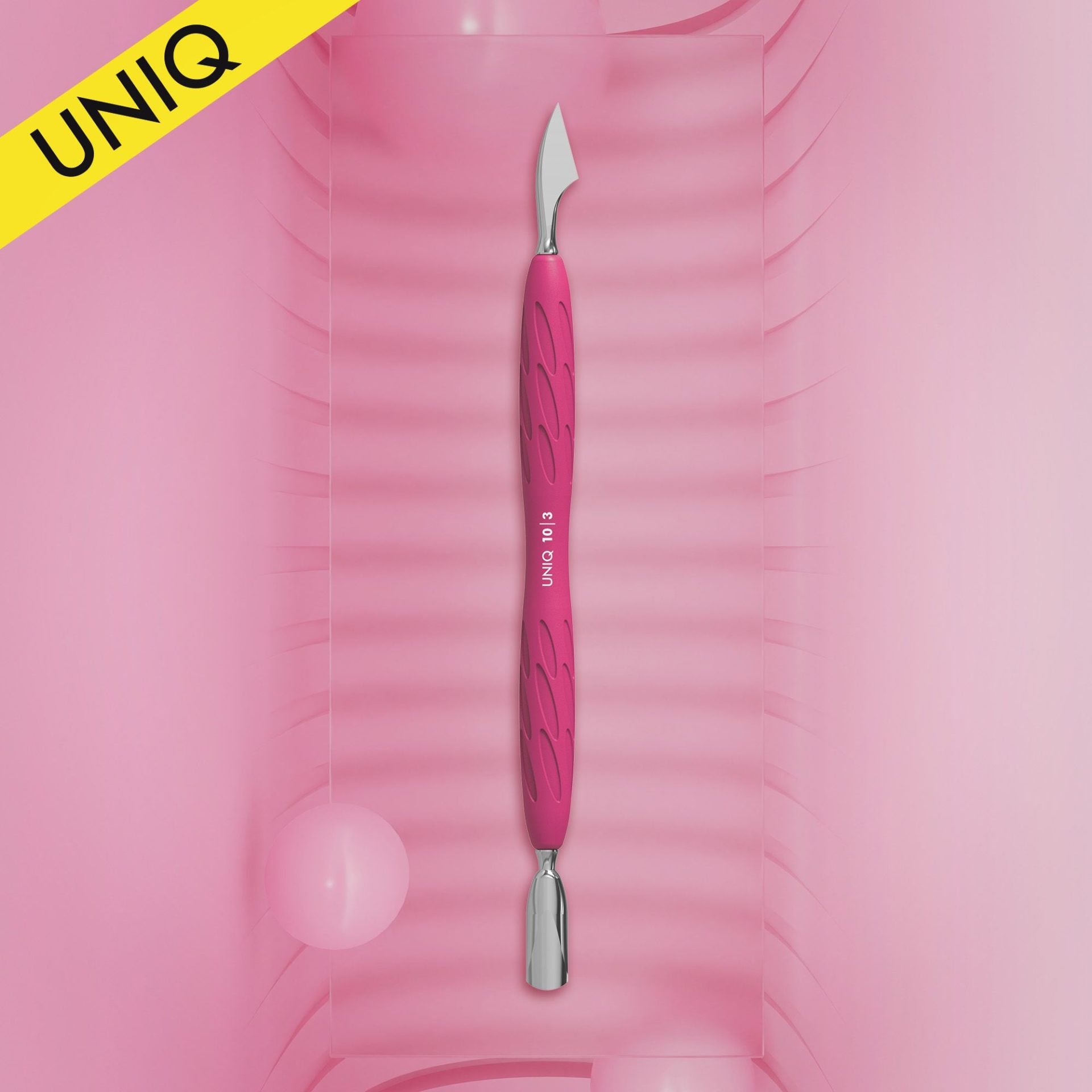 Избутвач за маникюр със силиконова дръжка Staleks “Gummy” UNIQ 10/3