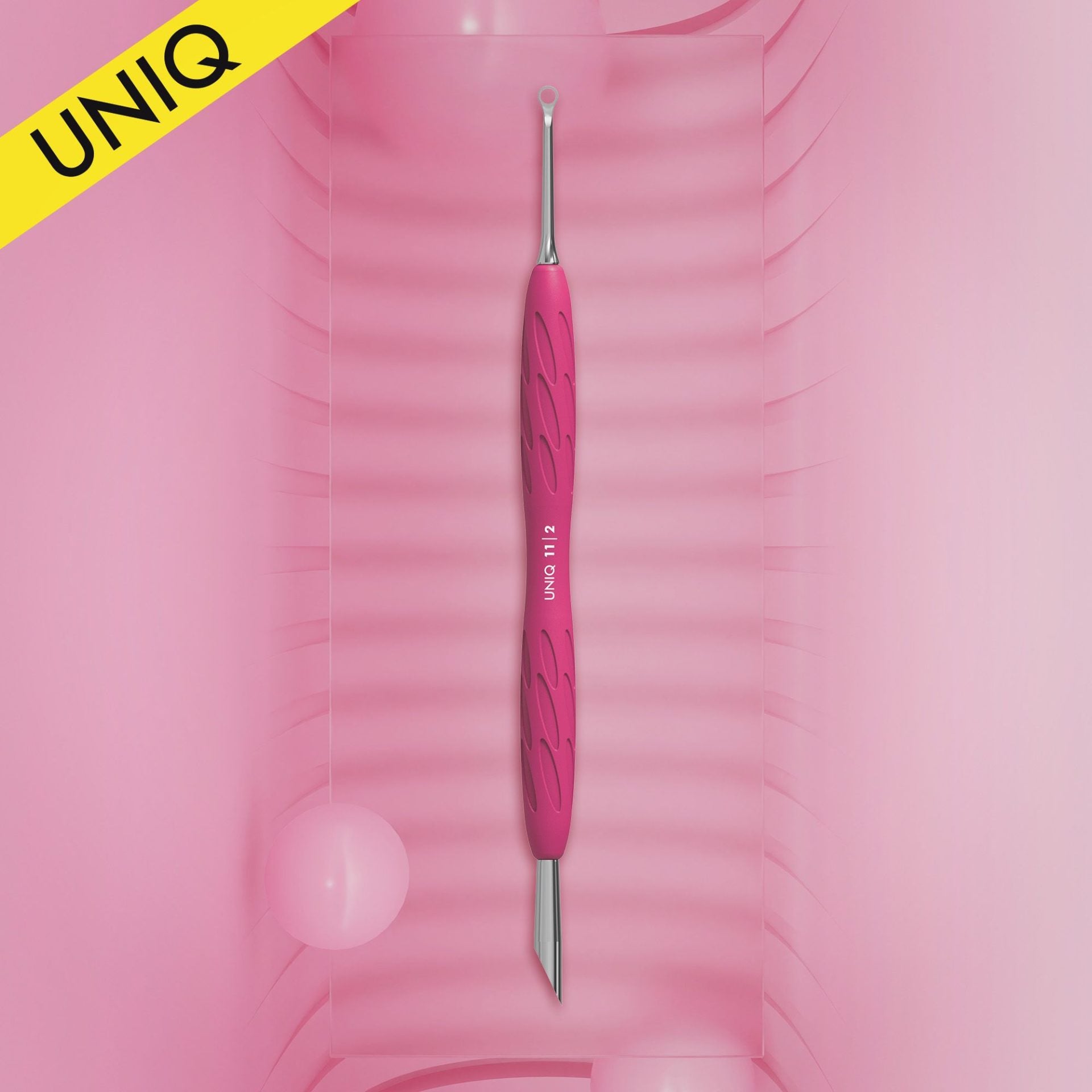 Избутвач с кюре за маникюр със силиконова дръжка “Gummy” UNIQ 11 TYPE 2