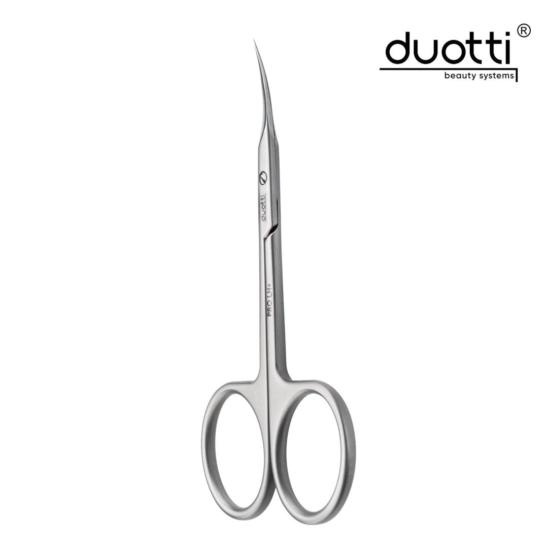 Професионална ножица за кожички Duotti за левичари PRO LH+, матирана, L-99 mm, остриета 22 mm – ножици от Duotti